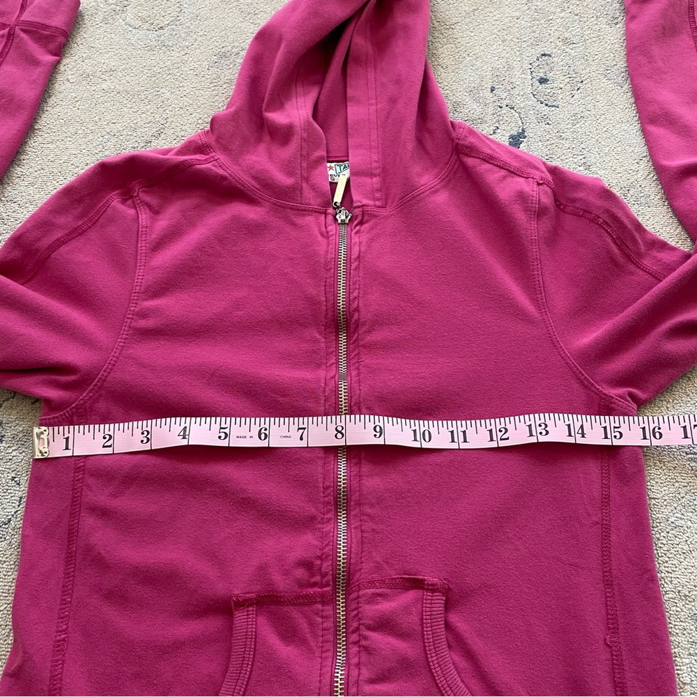 Hard Tail Zip Up Lightweight Hoodie Athletic Jacket Cotton Blend Small Pink - Picture 12 of 13